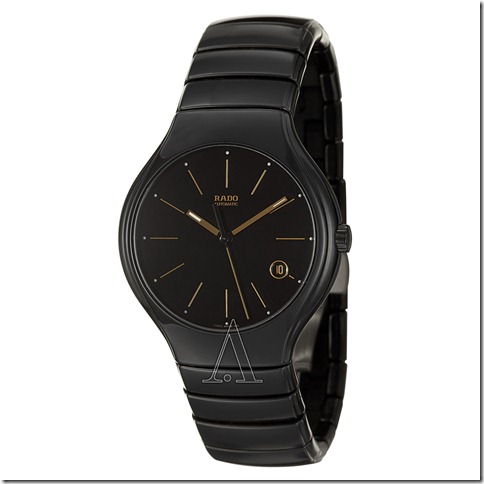 ashford2月优惠码2014 RADO Men’s Rado True Watch R27857152 雷达 真系列 男士自动机械手表 陶瓷表壳表链 折后630美元