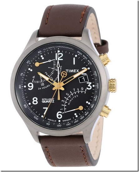 黑五海淘手表 优惠推荐 Timex 天美时 Intelligent Quartz Fly Back Chronograph T2N931DH 男款计时腕表$56.18（需用码，约￥410）