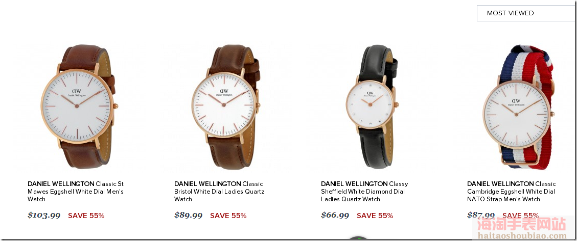 Daniel Wellington 优惠码 : Daniel Wellington 文艺范镶钻小壳子女表 $66.99 原价$149 55% OFF